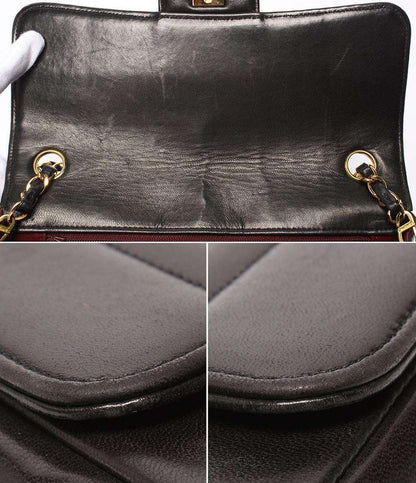 CHANEL チェーンショルダーバッグ ゴールド金具 2番台 シングルチェーン シングルフラップ マドモアゼル レディース シャネル