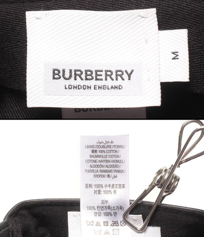 BURBERRY レザーキャップ 8020234 メンズ レディース SIZE M バーバリー