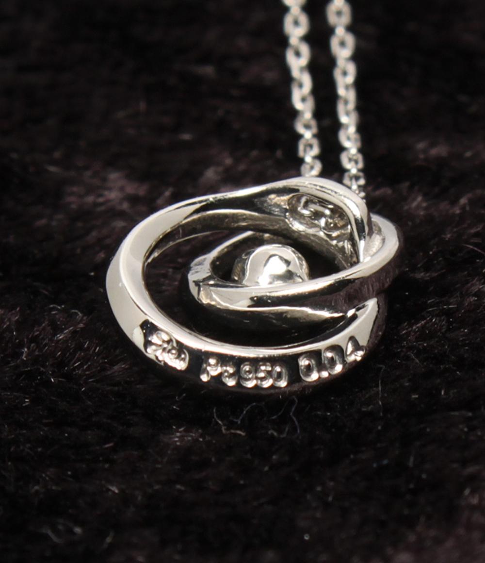 美品 スタージュエリー ネックレス Pt950 ダイヤ 0.04ct レディース STAR JEWELRY