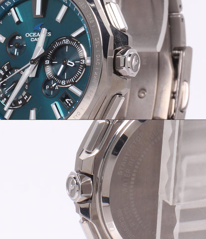 CASIO 腕時計 ブルートゥース搭載 オシアナス OCEANUS ソーラー電波 グリーン OCW-T6000 メンズ カシオ