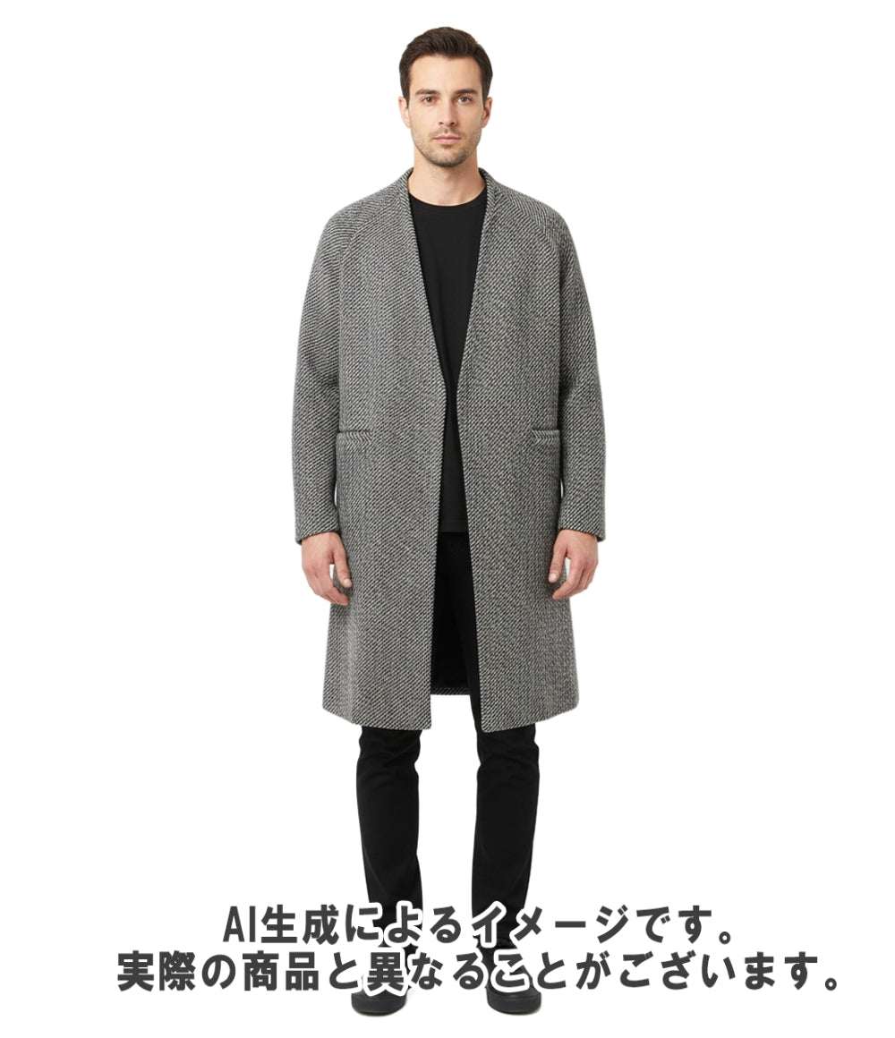 HEVO コート へリボーン LAMIA T Herringbone Collarless Coat 24020310000330 メンズ SIZE 46 (M) イーヴォ