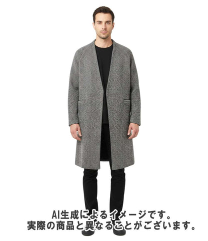 HEVO コート へリボーン LAMIA T Herringbone Collarless Coat 24020310000330 メンズ SIZE 46 (M) イーヴォ