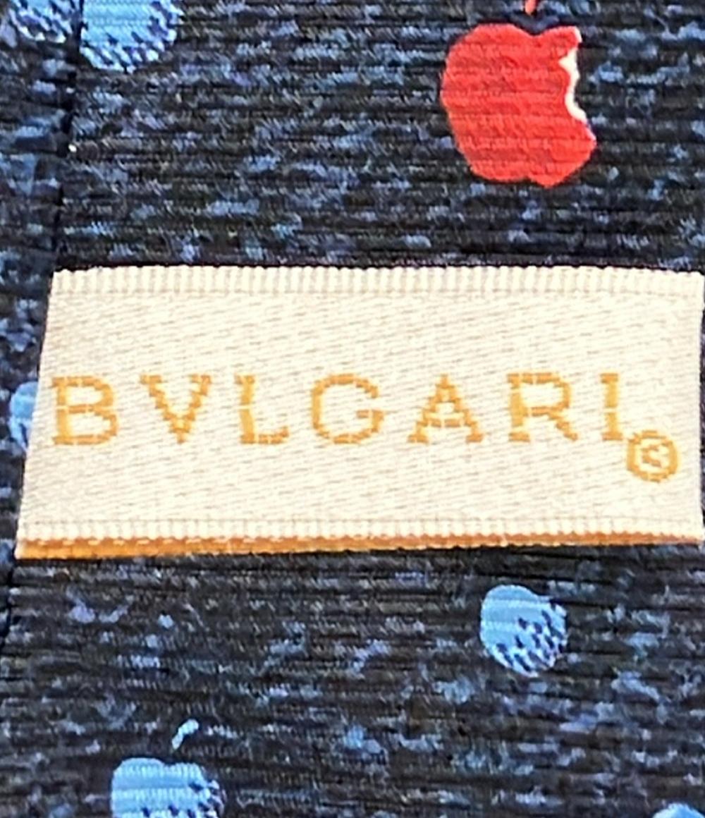 美品 BVLGARI ネクタイ シルク 100% メンズ ブルガリ