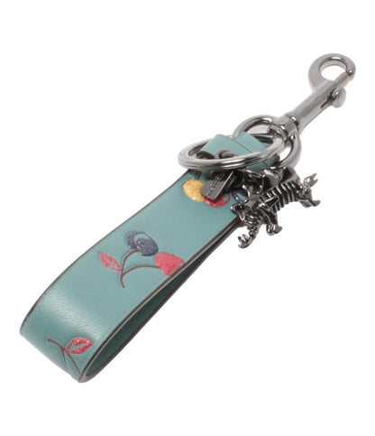 美品 コーチ キーリング チャーム カラビナ 恐竜モチーフ チェリー柄 レディース COACH