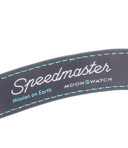 美品 OMEGA Swatch 腕時計 MISSION OF EARTH POLAR LIGHTS ムーンスウォッチ クオーツ レディース メンズ オメガ スウォッチ