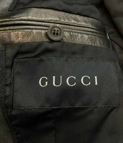 グッチ レザーテーラードジャケット レディース SIZE 38 (S) GUCCI