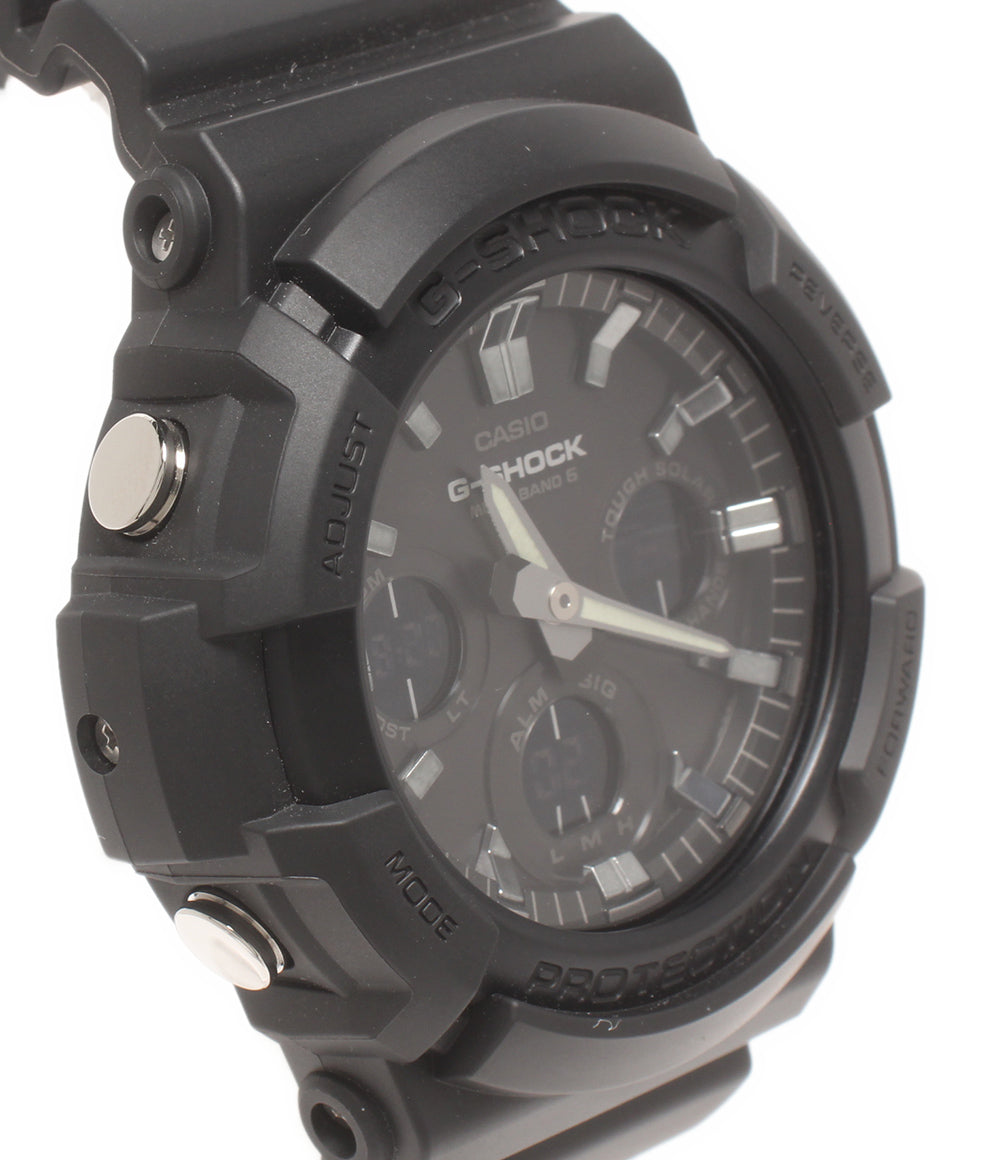 美品 CASIO 腕時計 G-SHOCK 電波ソーラー ソーラー ブラック GAW-100B メンズ カシオ