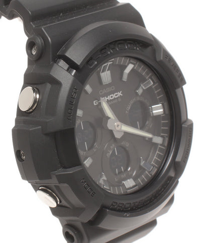 美品 CASIO 腕時計 G-SHOCK 電波ソーラー ソーラー ブラック GAW-100B メンズ カシオ