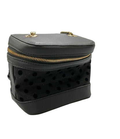 美品 DIANA ショルダーバッグ 斜めがけ バニティバッグ ドット柄 チェーン レディース ダイアナ