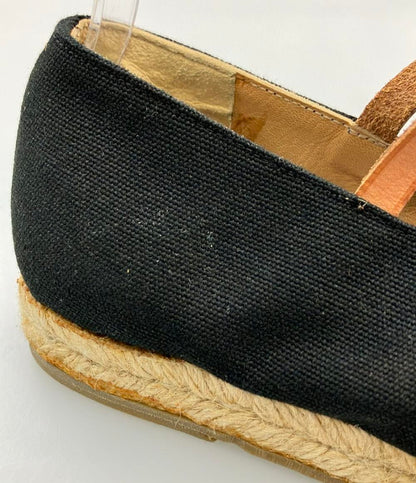 HERMES フラットシューズ アンクルストラップ エスパドリーユ レディース SIZE 37 (24cm) エルメス