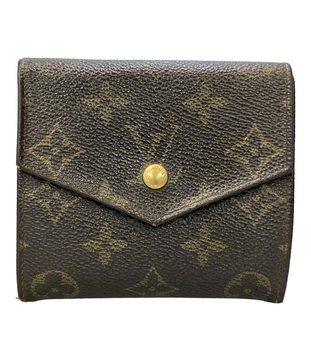 訳あり ルイ・ヴィトン Wホック三つ折り財布 ポルトモネ ビエ カルトクレディ モノグラム M61660 レディース LOUIS VUITTON