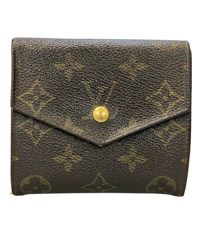 訳あり ルイ・ヴィトン Wホック三つ折り財布 ポルトモネ ビエ カルトクレディ モノグラム M61660 レディース LOUIS VUITTON