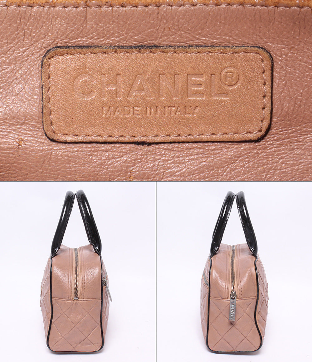 CHANEL ハンドバッグ ボーリングバッグ マトラッセ シルバー金具 6番台 レディース シャネル