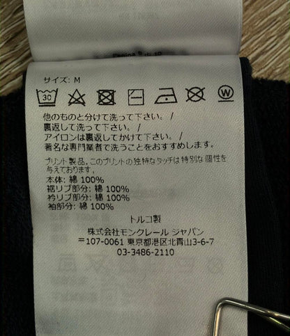 MONCLER スウェット ロゴ ネイビー×ホワイト I10918G00003 メンズ SIZE M モンクレール