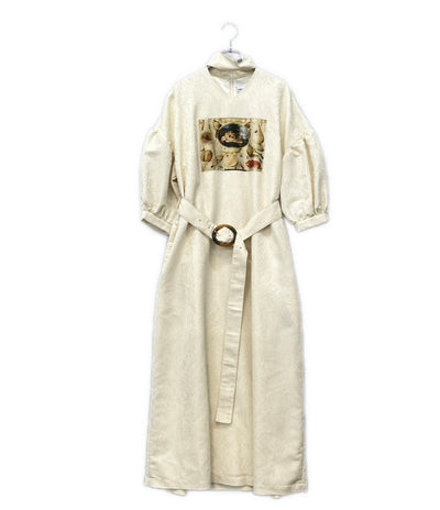 MIKAGE SHIN 半袖 ジャガード ワンピース レディース SIZE 1 ミカゲシン