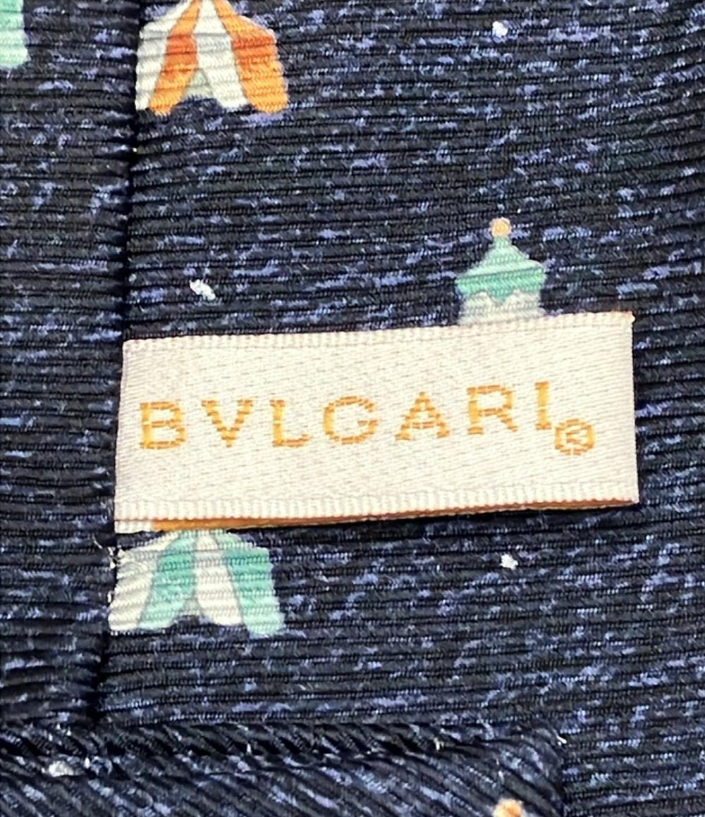 美品 BVLGARI ネクタイ シルク100% メンズ ブルガリ