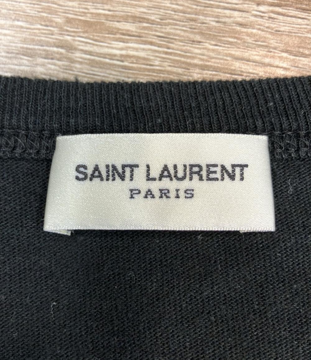 サンローラン 半袖Tシャツ ダメージ加工 TY74 673411 Y36LW 1050 メンズ SIZE XS SAINT LAURENT