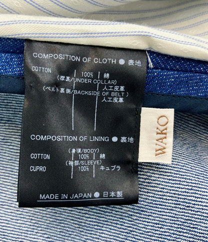 美品 support surface デニムコート タグ付き オーバーサイズ インディゴ レディース SIZE 1 (S) サポートサーフェス