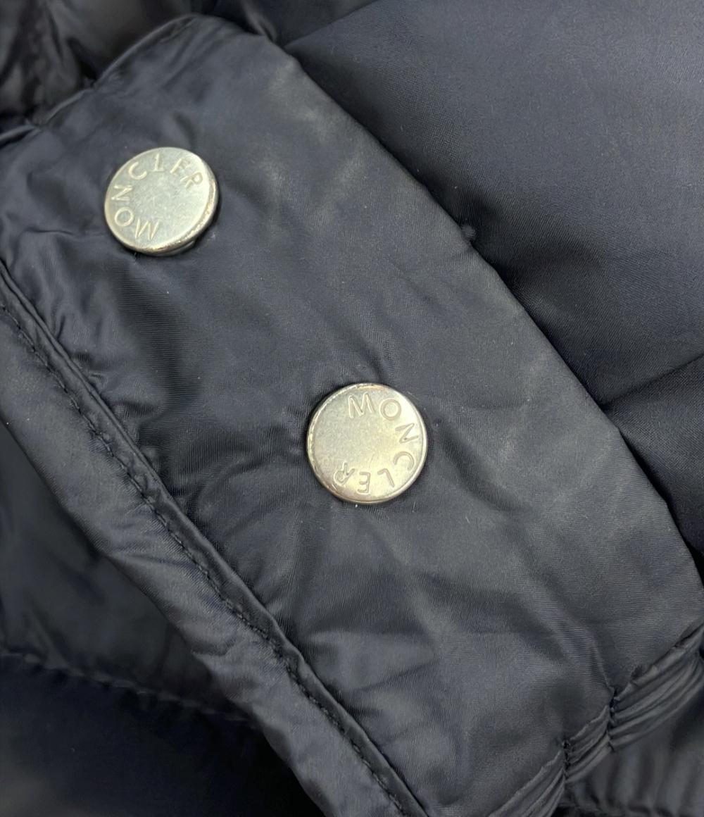 【苫小牧バナナ】国内正規品☆MONCLER/モンクレール SALZMAN G20911A00009 53048 COL742 ネイビー サイズ4 ダウンジャケット サルズマン♪ MONCLER（モンクレール） SALZMAN サルズマン フードロゴ ダウン