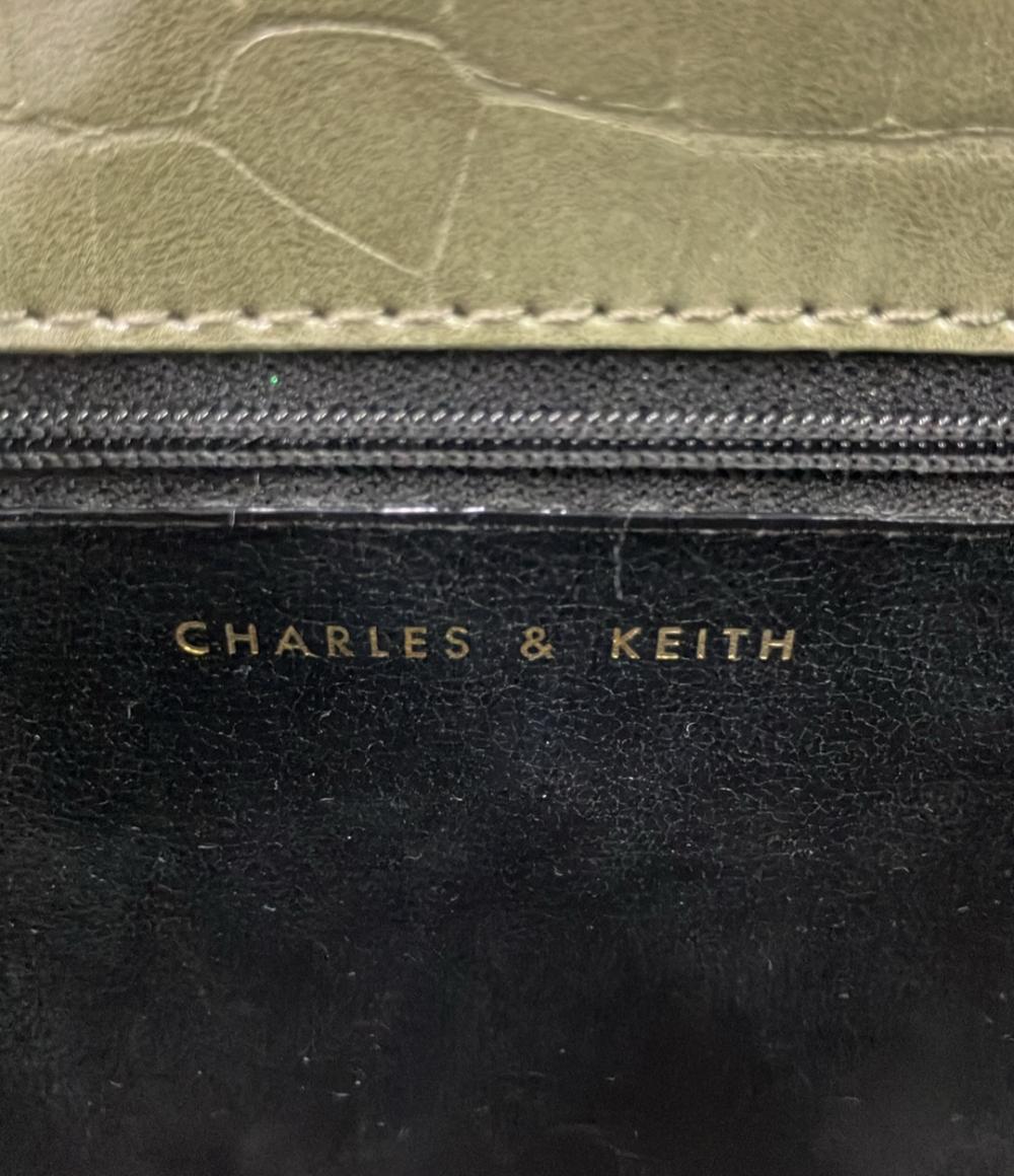 CHARLES&KEITH ハンドバッグ ショルダーバッグ 2WAY 斜め掛け クロコ型押し レディース チャールズ＆キース