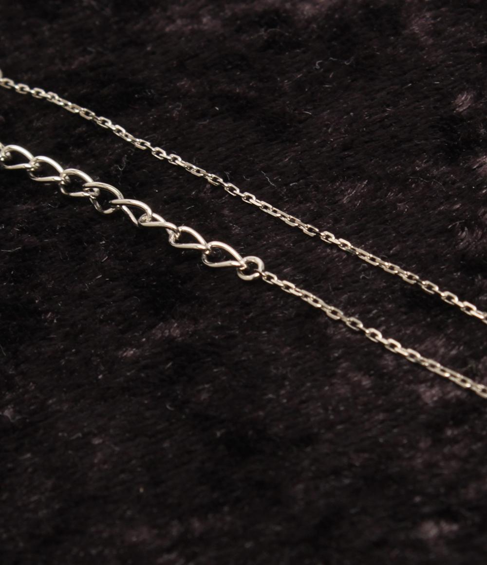 美品 ヨンドシー ネックレス SV ホワイトトパーズ ダイヤ ハートモチーフ 2020年モデル レディース 4℃