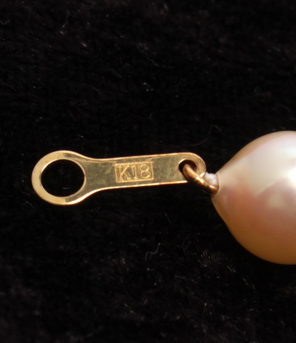 美品 ブレスレット K18 パール 7.5mm レディース