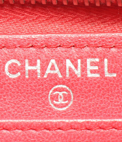 シャネル ラウンドファスナー長財布 シルバー金具 ココボーイ レディース CHANEL