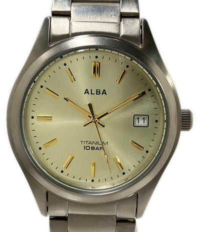 SEIKO 腕時計 アルバ クオーツ ゴールド メンズ セイコー