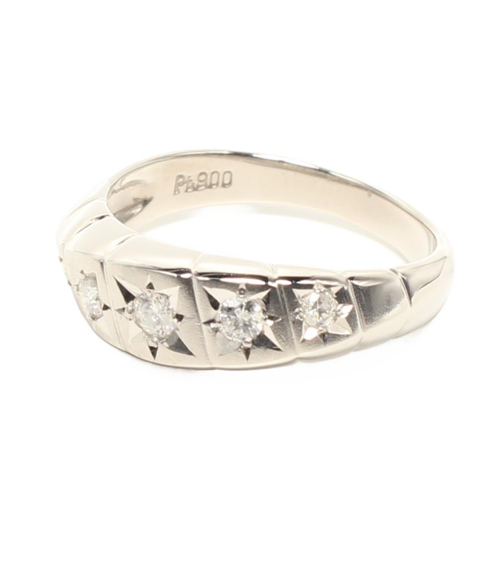 美品 リング 指輪 Pt900 ダイヤ 0.20ct レディース SIZE 11号