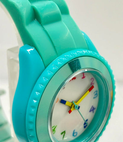 腕時計 クレパスコラボ クオーツ ホワイト NCT-01-GRN レディース タイムステーションNEO