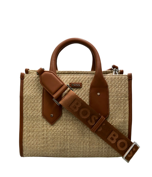 美品 HUGO BOSS トートバッグ ショルダーバッグ かごバッグ 2WAY 斜め掛け レディース ヒューゴボス
