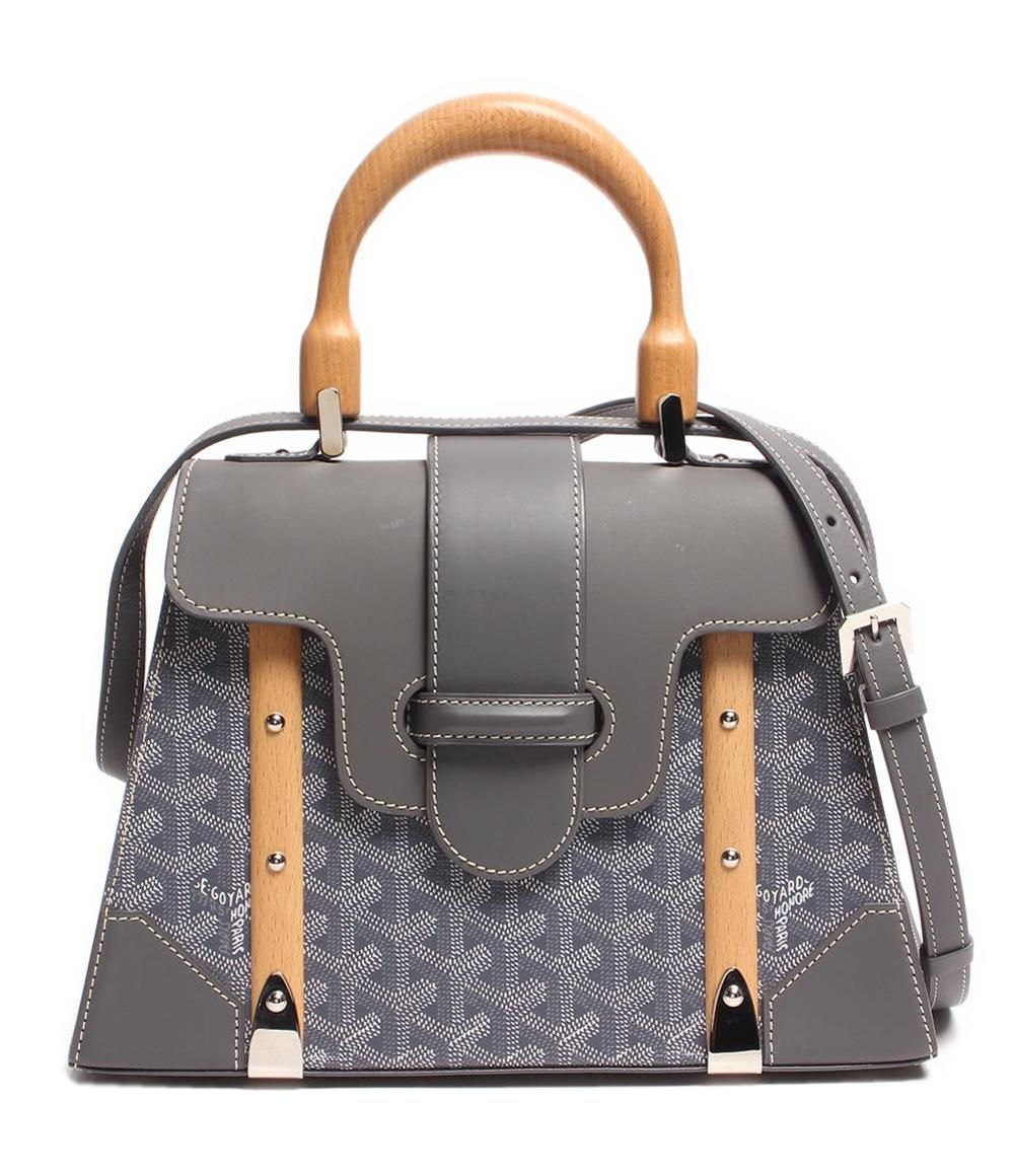 ゴヤール レザー ハンドバッグ ショルダーバッグ シルバー金具 サイゴンPM ゴヤールディンキャンバス & クラムシーカウハイド SAIGOBPMLTY51CL51P