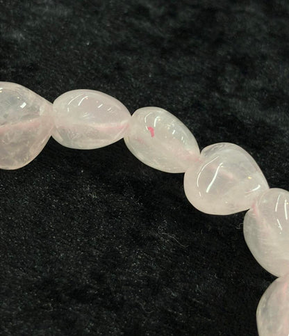 ブレスレット ローズクォーツ 5-6mm　ハートモチーフ レディース