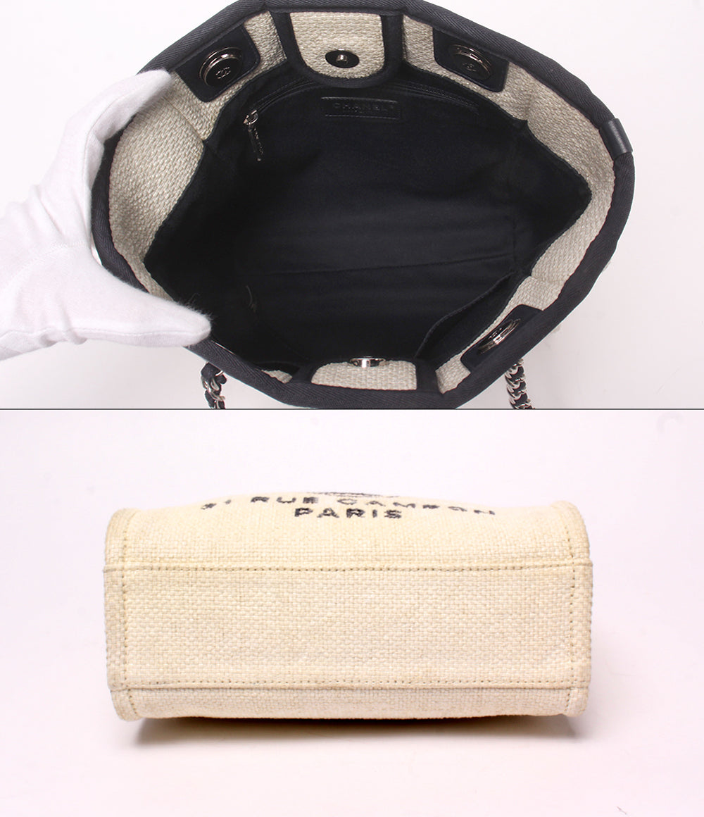 CHANEL トートバッグ チェーントートバッグ ショルダーバッグ 肩掛け シルバー金具 23番台 ドーヴィル PM レディース シャネル