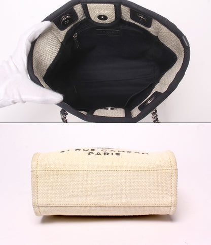 CHANEL トートバッグ チェーントートバッグ ショルダーバッグ 肩掛け シルバー金具 23番台 ドーヴィル PM レディース シャネル