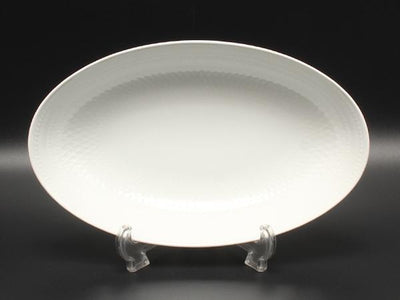 美品 ロイヤルコペンハーゲン オーバルディッシュ 深皿 27cm ホワイトパルメッテ Royal Copenhagen