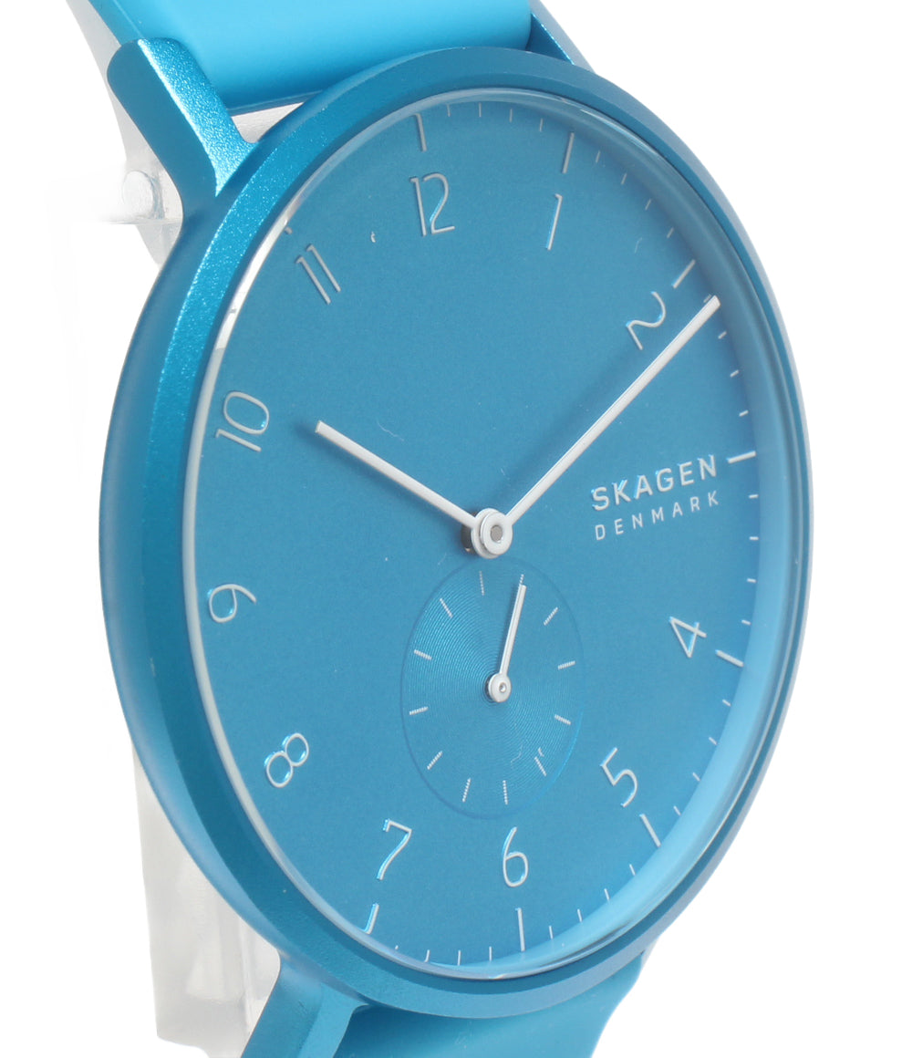 美品 SKAGEN 腕時計 アーレンカラーネオン クオーツ ブルー SKW6555 レディース メンズ スカーゲン