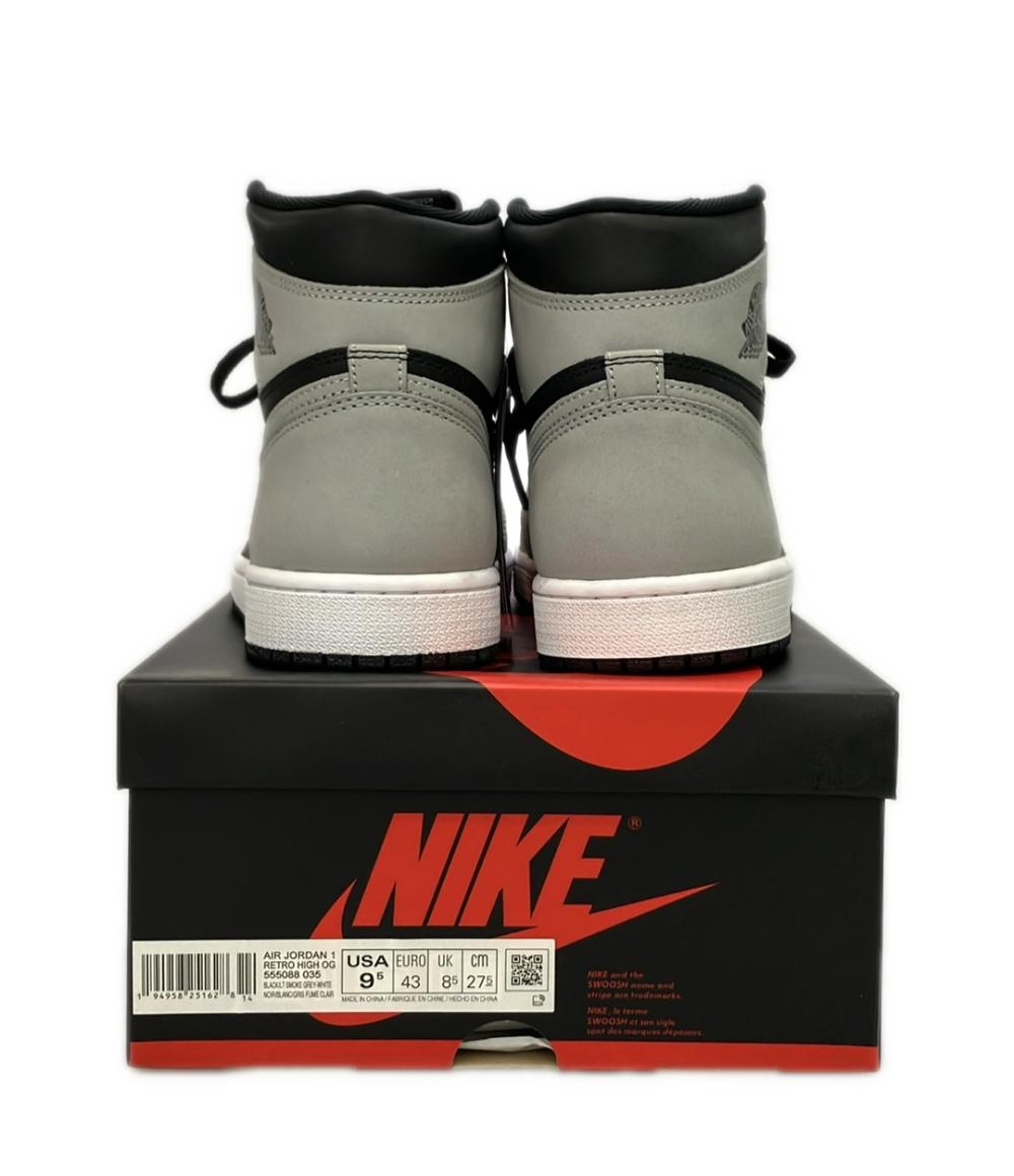 美品 Air Jordan NIKE ハイカットスニーカー シャドウ2.0 エアジョーダン1 レトロ ハイ OG 555088-035 メンズ SIZE 27.5 (L) エアジョーダン ナイキ
