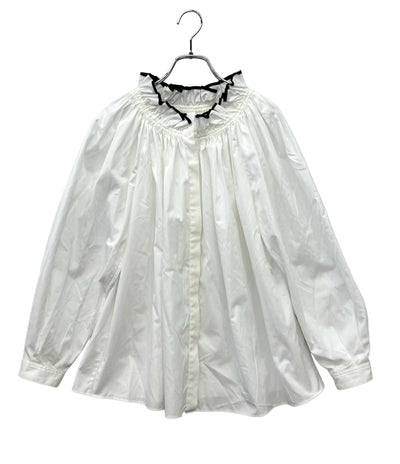 美品 Drawer トリムギャザーカラーブラウス 6521-2-000036 レディース SIZE 36 (XS) ドゥロワー