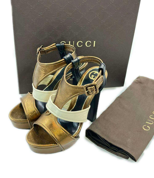 GUCCI レザー ストラップサンダル, 36C GUCCI レザーストラップサンダル レディース SIZE 36 (23cm) グッチ