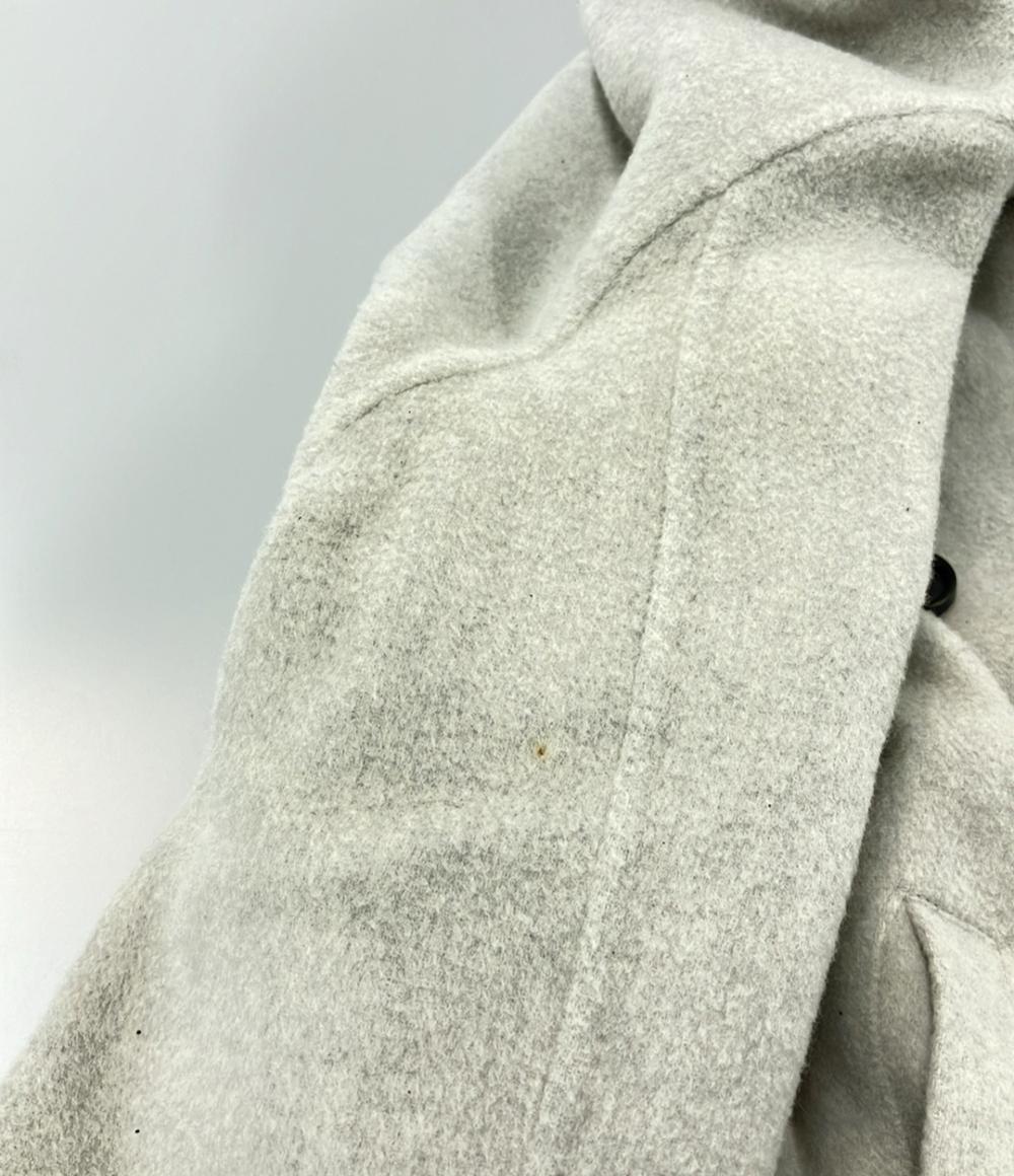 美品 ラウンジドレス ウール混フーデッドロングコート アウター  