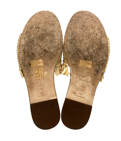 Tory Burch フラットサンダル エレノア ラフィア レディース SIZE 7.5 (25cm) トリーバーチ