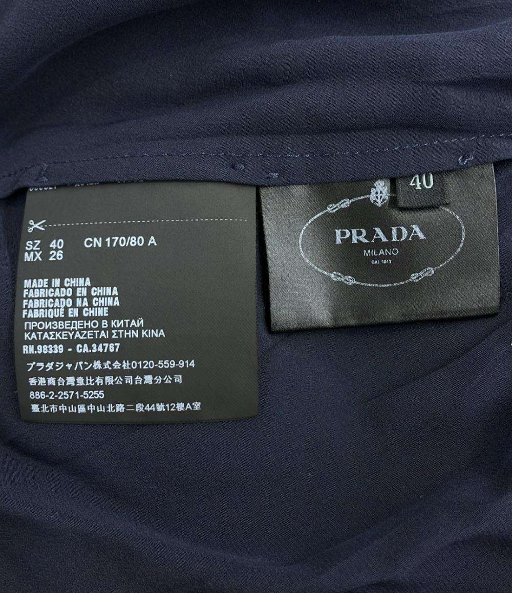 PRADA シアーワンピース ボウタイ シルク APD120173365 レディース SIZE 40 (L) プラダ