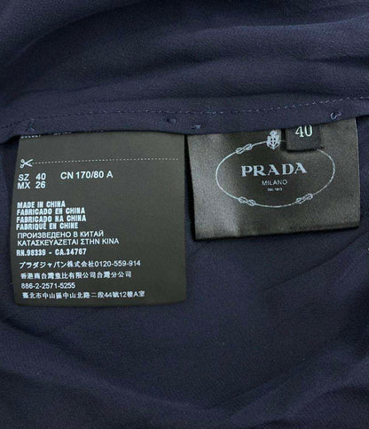 PRADA シアーワンピース ボウタイ シルク APD120173365 レディース SIZE 40 (L) プラダ