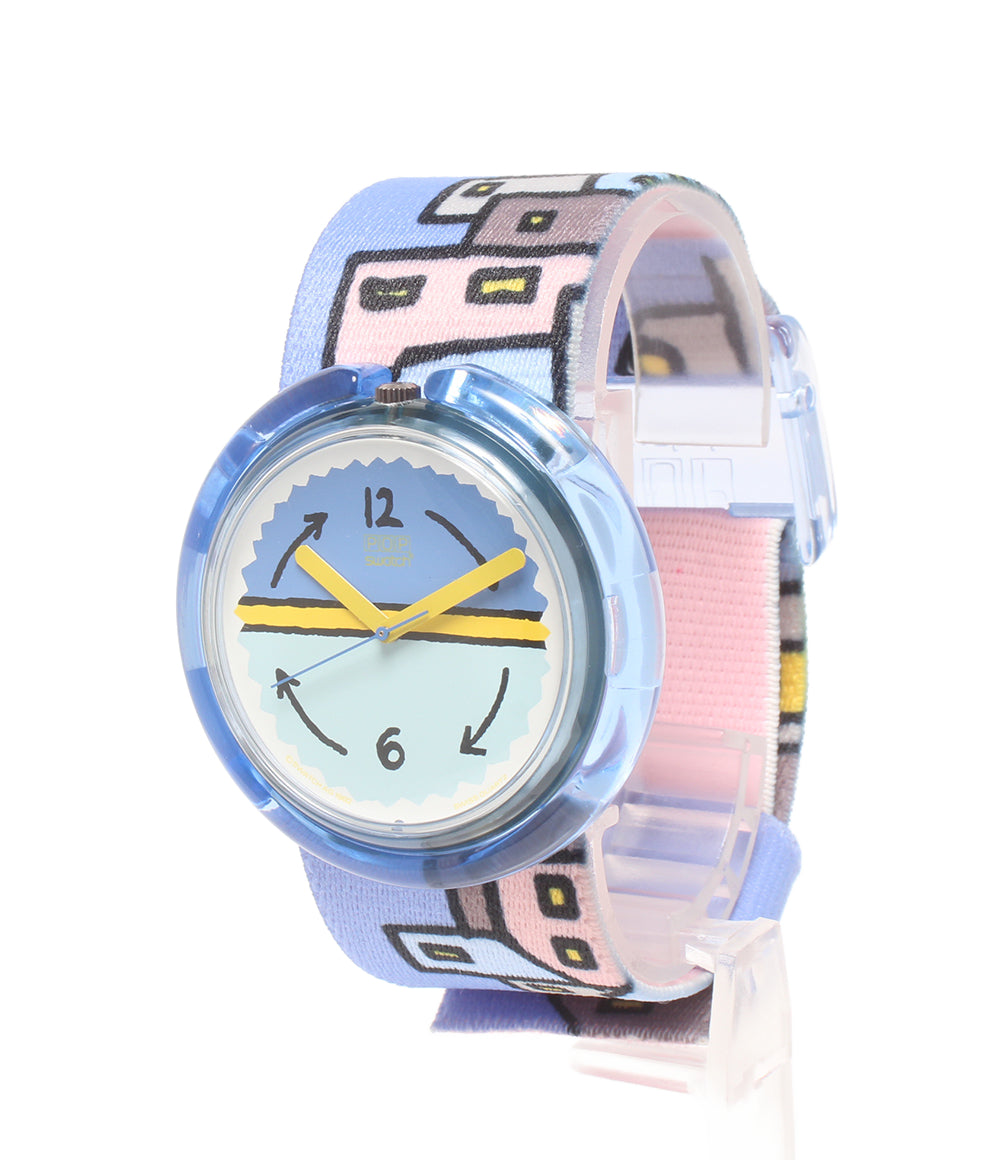 美品 Swatch 腕時計 POP ポップ クオーツ レディース メンズ スウォッチ