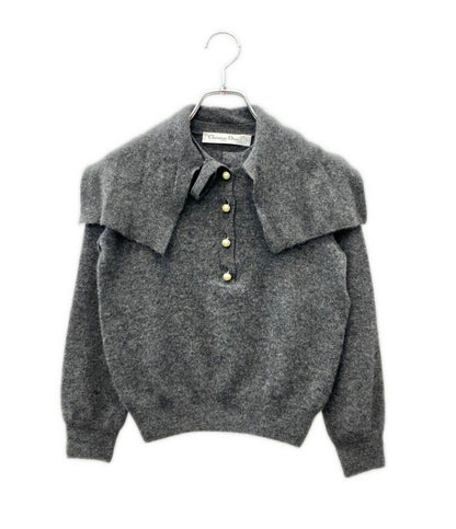Christian Dior 長袖ニット カシミヤ100% パールボタン 354S48AM053 レディース クリスチャンディオール