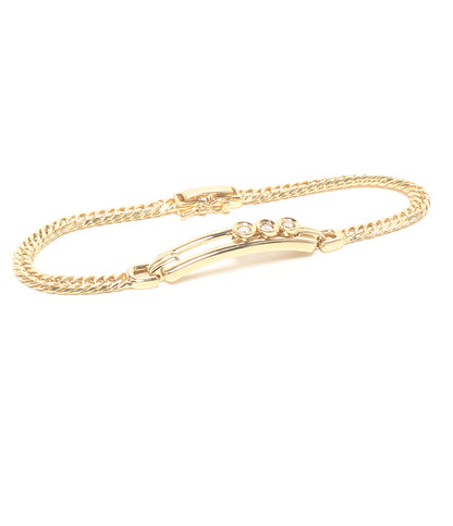 美品 ブレスレット K18 ダイヤ 0.11ct レディース