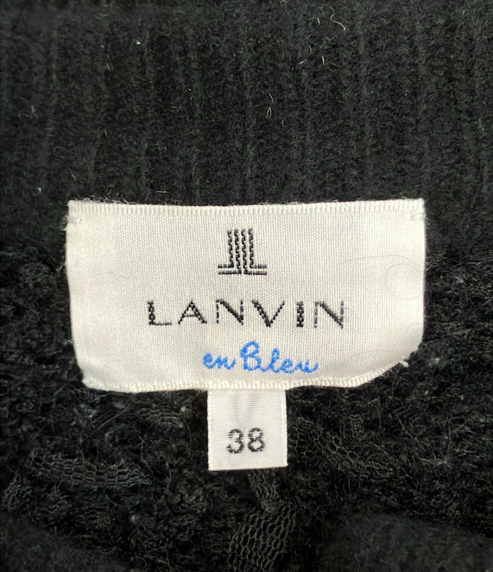 LANVIN en Bleu 長袖 カーディガン リボン レディース SIZE 38 ランバンオンブルー