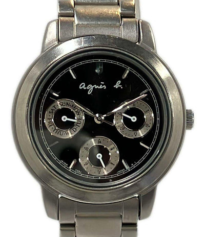 agnes b. 腕時計 クオーツ ブラック V33J-0020 レディース アニエスベー