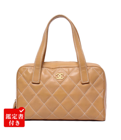CHANEL ハンドバッグ 8番台 ゴールド金具 ワイルドステッチ レディース シャネル